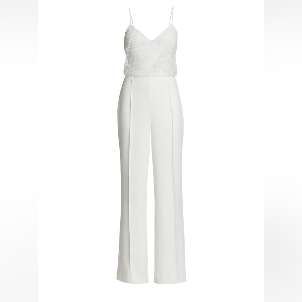 Amsale Caviar Beaded Jumpsuit - Size 10